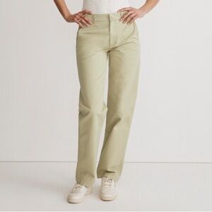 NWT Madewell Low Slung Straight Chino Pants Women’s Size 28 Pale Lichen NN293